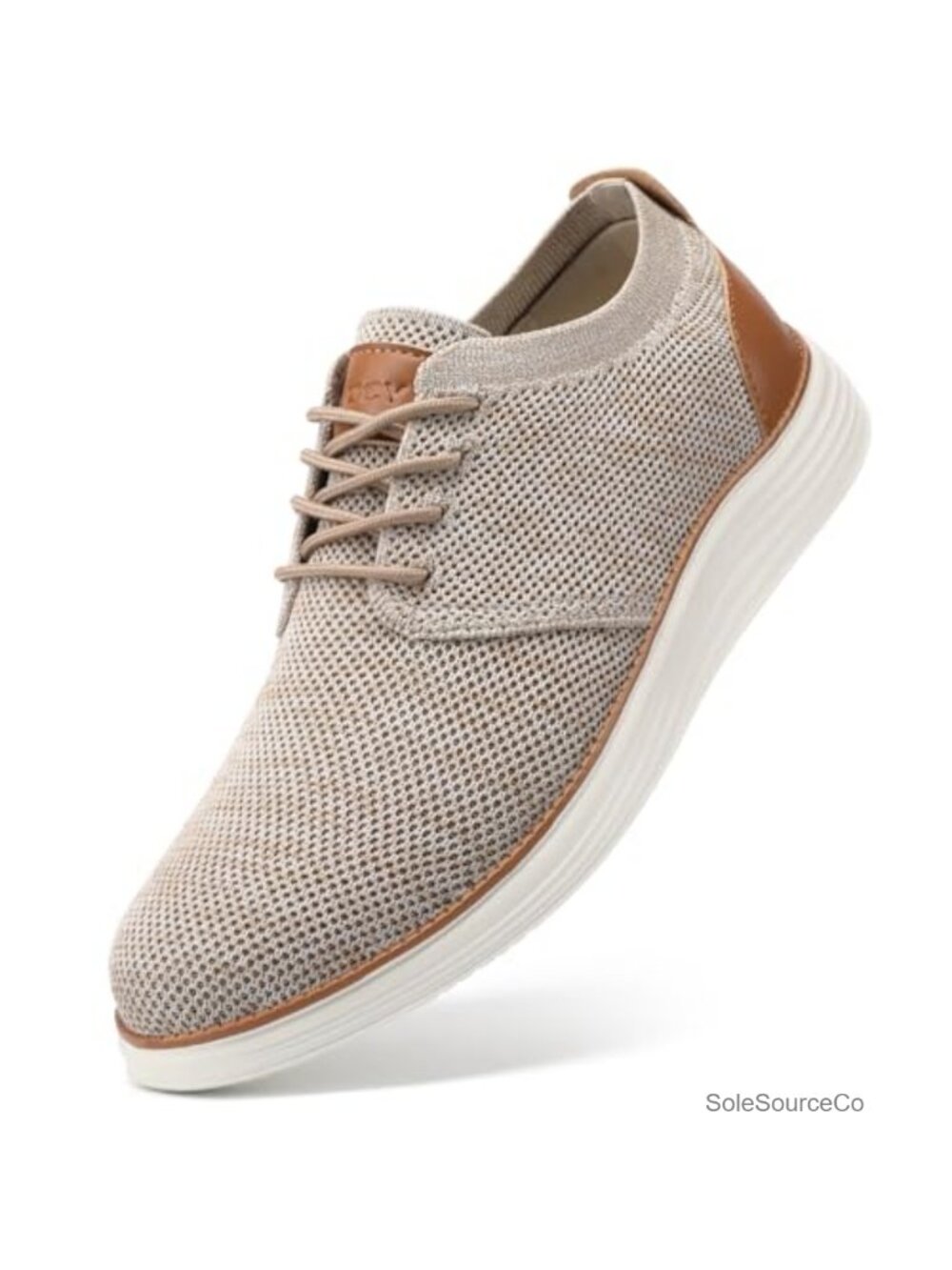 Men's Dress Sneakers Casual Oxfords Lightweight Breathable Knitted Lace-Up